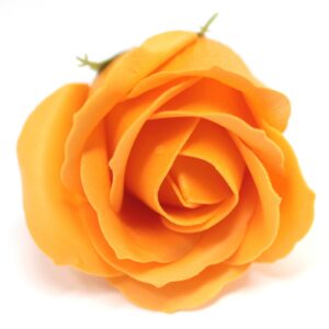 Craft Soap Flowers – Med Rose – Orange | www.artisan-gifts.co.uk 1