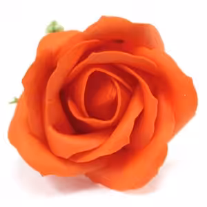 Craft Soap Flowers – Med Rose – Sunset Orange | www.artisan-gifts.co.uk 1