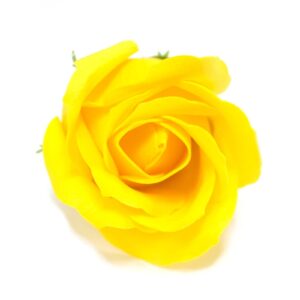 Craft Soap Flowers – Med Rose – Yellow | www.artisan-gifts.co.uk 1