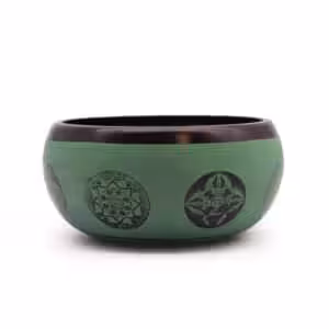 Earth Powder Singing Bowl – Mandala Buddha – 16cm | www.artisan-gifts.co.uk 1