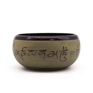 Earth Powder Singing Bowl – Mantra Five Buddha – 16cm | www.artisan-gifts.co.uk 1