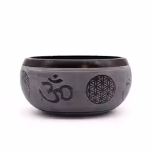 Earth Powder Singing Bowl – Om Five Buddha – 16cm | www.artisan-gifts.co.uk 1