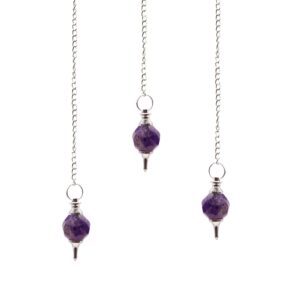 Facted Gemstone Pendulum – Amethyst | www.artisan-gifts.co.uk
