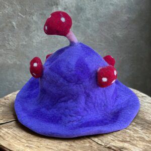 Felted Mushroom Hat – Dreamy Purple Haze | www.artisan-gifts.co.uk 1