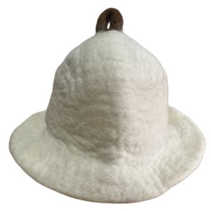 Felted Sauna Bowl Hat – Natural | www.artisan-gifts.co.uk 1