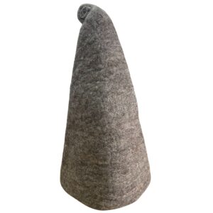 Felted Sauna Wizard Hat – Natural Brown | www.artisan-gifts.co.uk