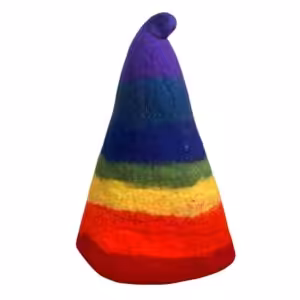 Felted Sauna Wizard Hat – Rainbow | www.artisan-gifts.co.uk 1