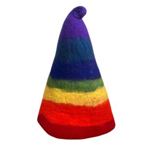 Felted Sauna Wizard Hat – Rainbow | www.artisan-gifts.co.uk 1