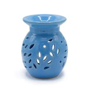 Floral Oil Burner – Blue | www.artisan-gifts.co.uk 1