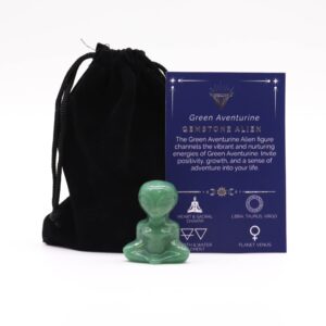 Gemstone Alien – Green Aventurine | www.artisan-gifts.co.uk