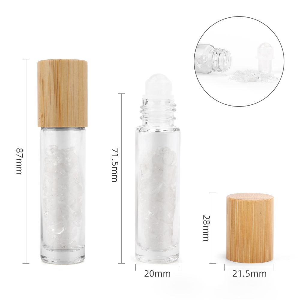Gemstone Essential Oil Roller Bottle – Rock Quartz – Wooden Cap | www.artisan-gifts.co.uk 3 Gemstone Essential Oil Roller Bottle – Rock Quartz – Wooden Cap | www.artisan-gifts.co.uk 2