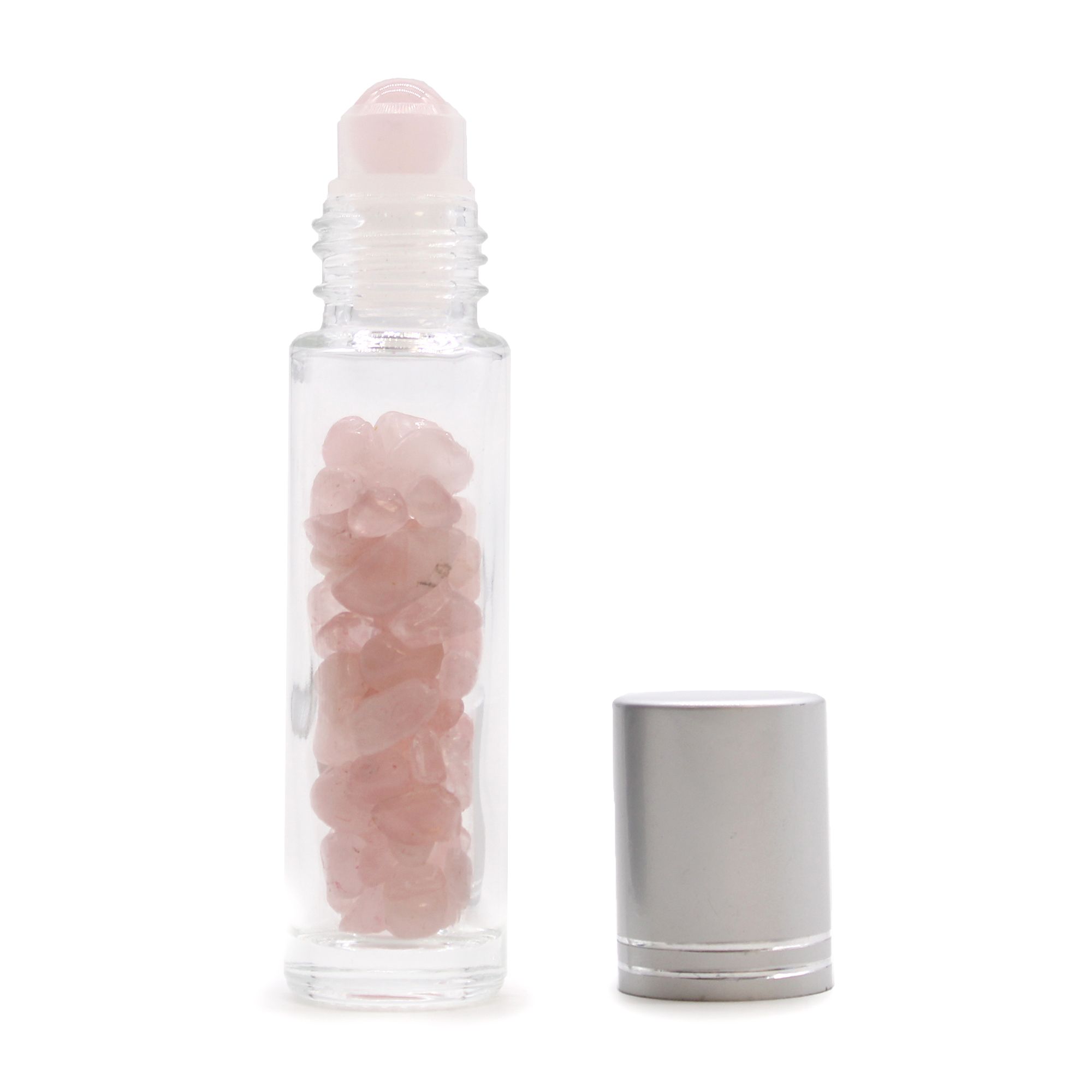 Gemstone Essential Oil Roller Bottle – Rose Quartz – Silver Cap | www.artisan-gifts.co.uk 2 Gemstone Essential Oil Roller Bottle – Rose Quartz – Silver Cap | www.artisan-gifts.co.uk 1