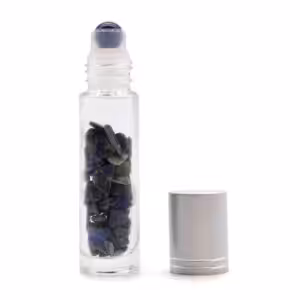 Gemstone Essential Oil Roller Bottle – Sodalite  – Silver Cap | www.artisan-gifts.co.uk 1