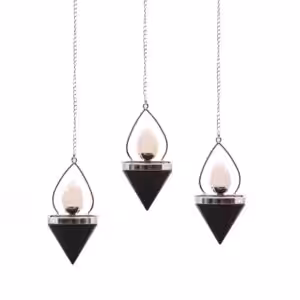 Gemstone Lantern of Life Pendulum – Black Agate & Rose Quartz | www.artisan-gifts.co.uk