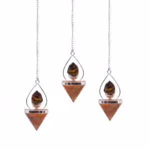 Gemstone Lantern of Life Pendulum – Sunstone & Tigereye | www.artisan-gifts.co.uk