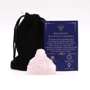 Gemstone Large Buddha – Rose Quartz | www.artisan-gifts.co.uk