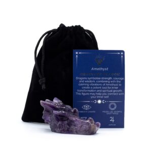 Gemstone Large Dragon Head- Amethyst | www.artisan-gifts.co.uk