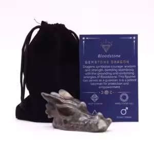 Gemstone Large Dragon Head- Bloodstone | www.artisan-gifts.co.uk