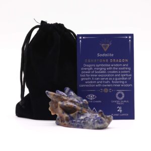 Gemstone Large Dragon Head- Sodalite | www.artisan-gifts.co.uk