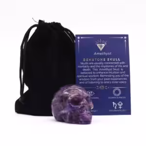 Gemstone Lrg Skull – Amethyst | www.artisan-gifts.co.uk