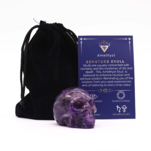 Gemstone Lrg Skull – Amethyst | www.artisan-gifts.co.uk