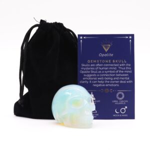 Gemstone Lrg Skull – Opalite | www.artisan-gifts.co.uk