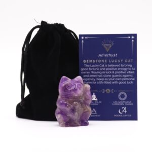 Gemstone Lucky Cat – Amethyst | www.artisan-gifts.co.uk