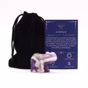 Gemstone Lucky Elephant – Amethyst | www.artisan-gifts.co.uk