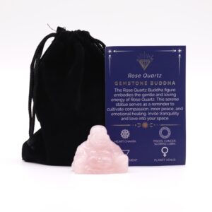 Gemstone Small Buddha- Rose Quartz | www.artisan-gifts.co.uk
