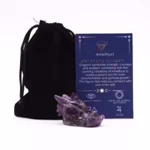 Gemstone Small Dragon Head- Amethyst | www.artisan-gifts.co.uk