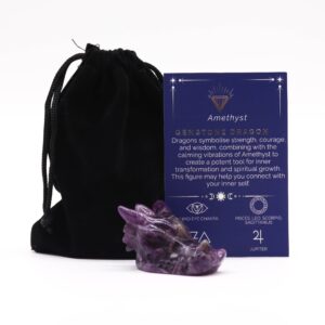Gemstone Small Dragon Head- Amethyst | www.artisan-gifts.co.uk