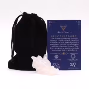 Gemstone Small Dragon Head- Rose Quartz | www.artisan-gifts.co.uk
