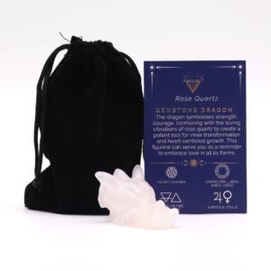 Gemstone Small Dragon Head- Rose Quartz | www.artisan-gifts.co.uk