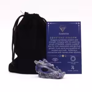 Gemstone Small Dragon Head- Sodalite | www.artisan-gifts.co.uk
