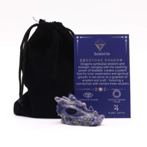Gemstone Small Dragon Head- Sodalite | www.artisan-gifts.co.uk