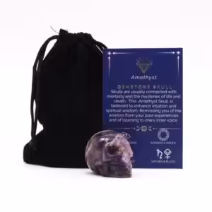 Gemstone Small Skull – Amethyst | www.artisan-gifts.co.uk