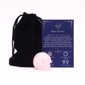 Gemstone Small Skull – Rose Quartz | www.artisan-gifts.co.uk