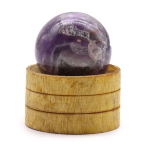 Gemstone Sphere 40mm – African Amethyst with Stand | www.artisan-gifts.co.uk