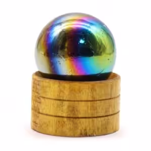 Gemstone Sphere 40mm – Amethyst Aura with Stand | www.artisan-gifts.co.uk