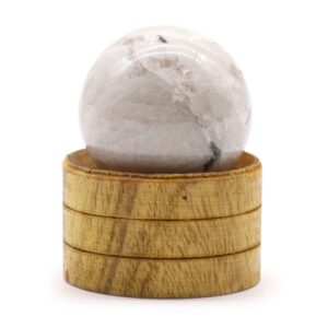 Gemstone Sphere 40mm – Indian Moonstone  with Stand | www.artisan-gifts.co.uk