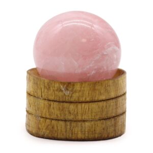 Gemstone Sphere 40mm – Rose Quartz with Stand | www.artisan-gifts.co.uk
