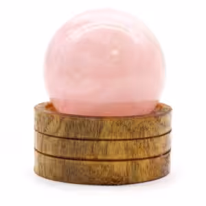 Gemstone Sphere 50mm – Rose Quartz with Stand | www.artisan-gifts.co.uk