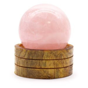 Gemstone Sphere 50mm – Rose Quartz with Stand | www.artisan-gifts.co.uk