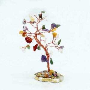 Gemstone Tree – Multi Stones on Natural Agate Base (35 stones) | www.artisan-gifts.co.uk 1