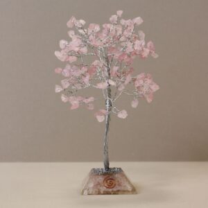 Gemstone Tree with Organite Base – 160 Stone – Rose Quartz | www.artisan-gifts.co.uk 1