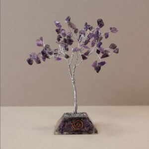 Gemstone Tree with Organite Base – 80 Stone – Amethyst | www.artisan-gifts.co.uk 1