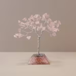 Gemstone Tree with Organite Base – 80 Stone – Rose Quartz | www.artisan-gifts.co.uk 1