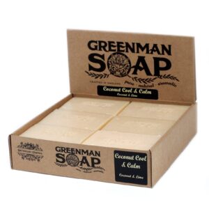 Greenman Soap Slice 100g – Coconut Cool & Calm | www.artisan-gifts.co.uk 1