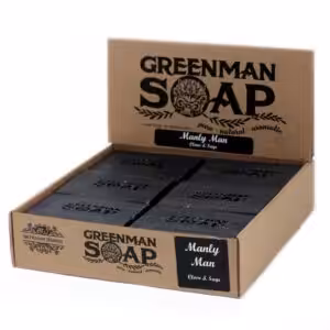 Greenman Soap Slice 100g – Manly Man | www.artisan-gifts.co.uk 1