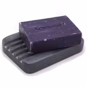 Grey Soapstone Soap Dish 12×8.5cm – Heavey Ridges | www.artisan-gifts.co.uk 1